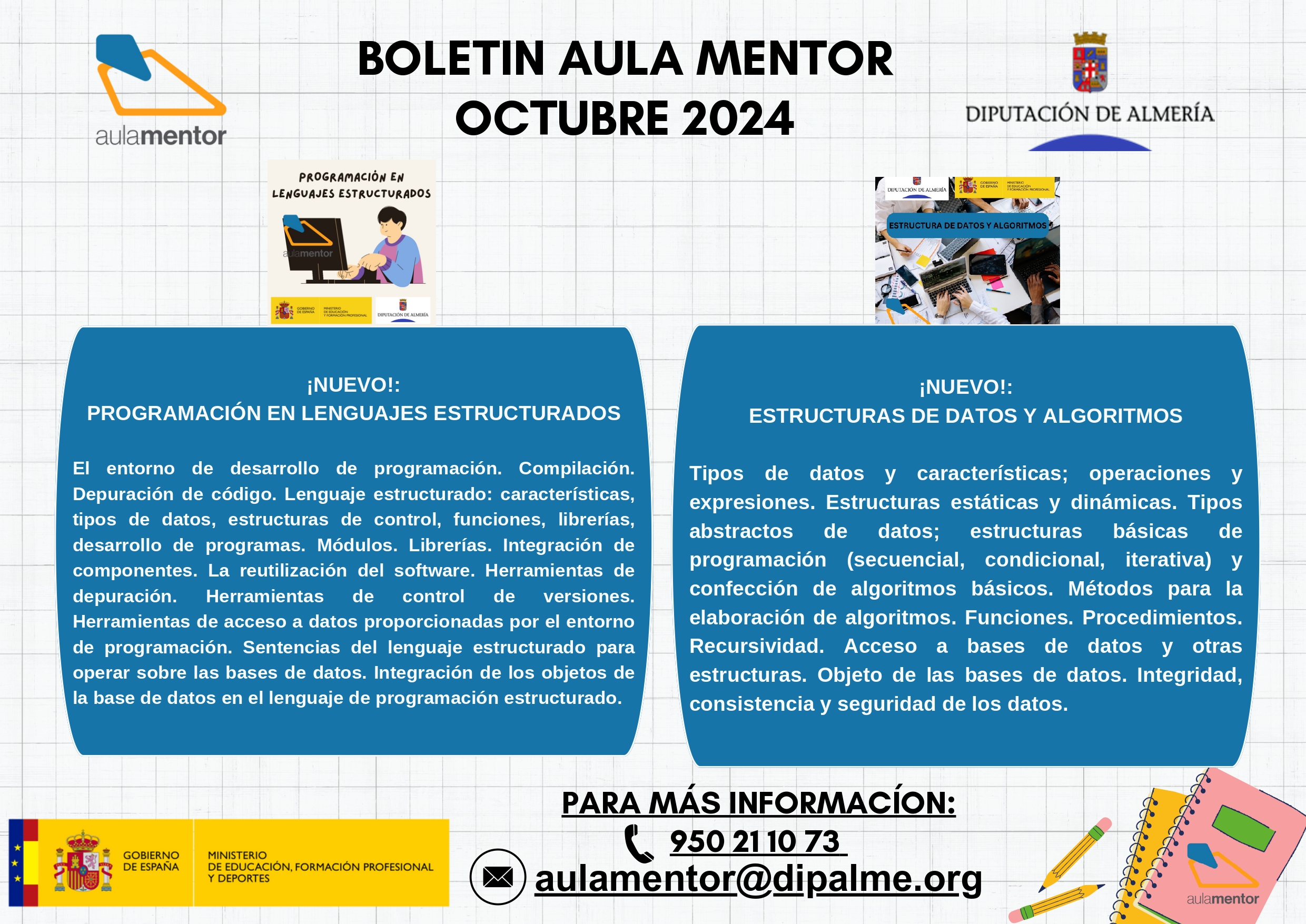 AULA MENTOR: OFERTA CURSOS DIPUTACIÓN PROVINCIAL